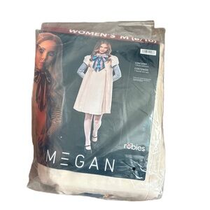 Rubie's Megan Horror Cream Women's Midi Dress Medium 8/10 Halloween Costume NEW